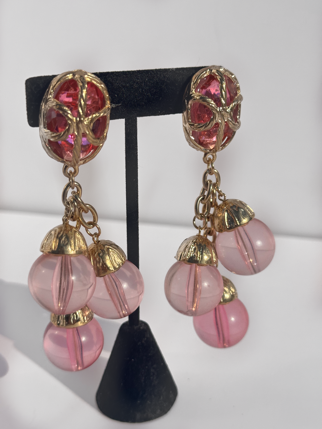 Vintage Pink Dream Dangle Earrings (c)