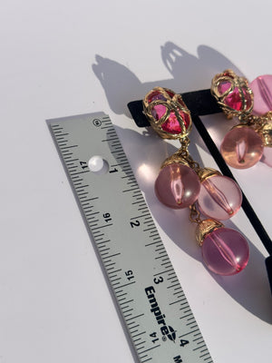 Vintage Pink Dream Dangle Earrings (c)