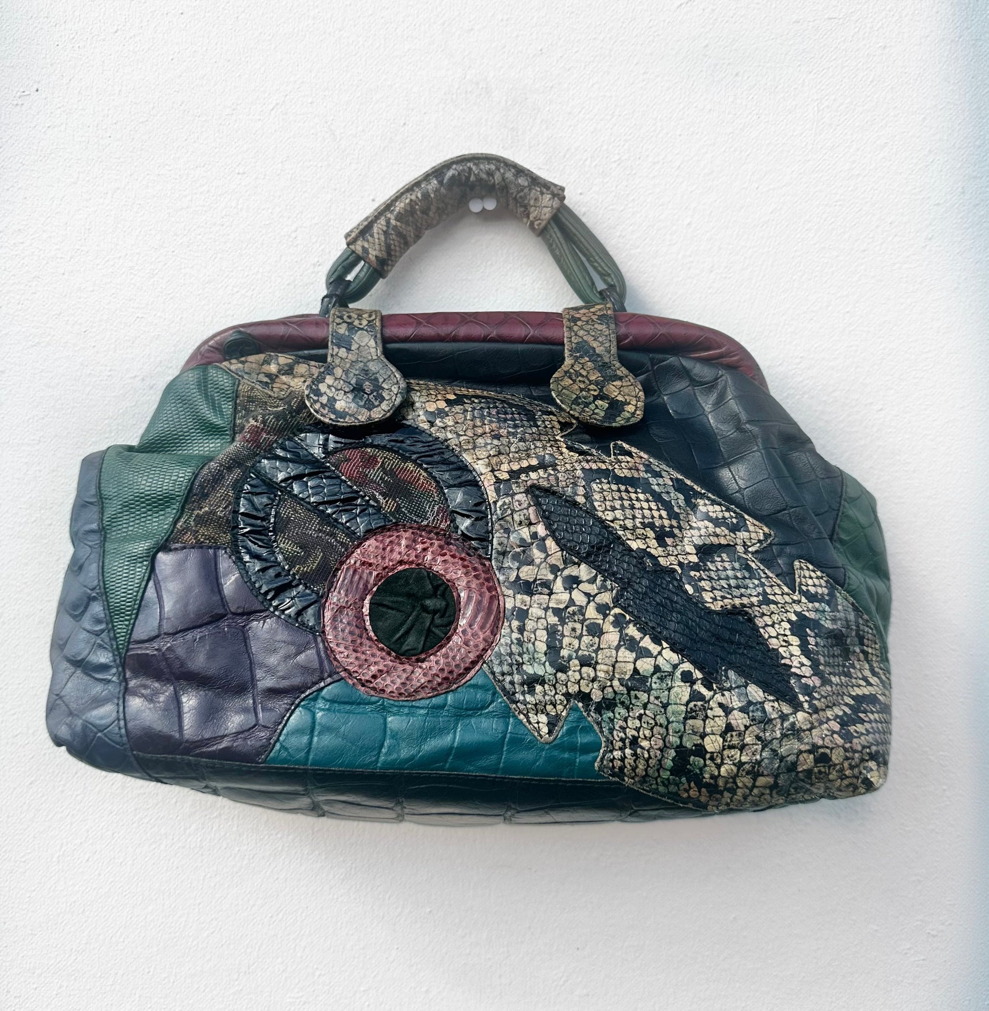 Vintage Multicolor Leather Doctor Bag