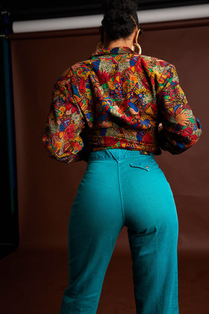 Vintage Teal Rocky Jeans